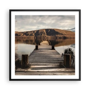 Poster in black frame - Landscape in Silence - 60x60 cm