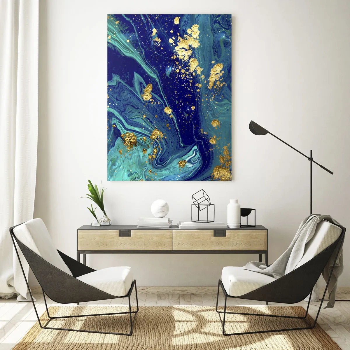 Glass picture - Sun Flakes - 70x100 cm