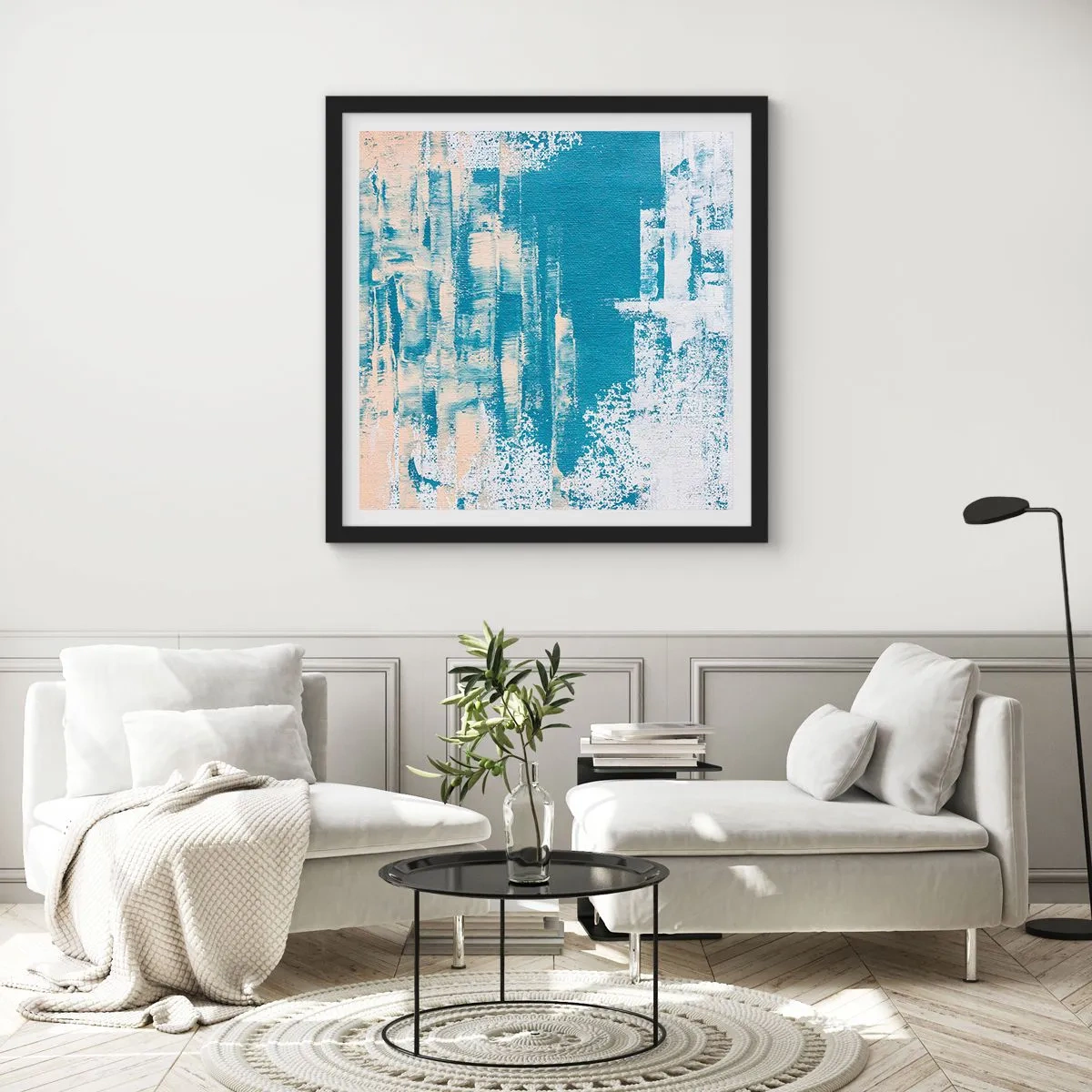 Poster in black frame - Through an Icicle - 60x60 cm