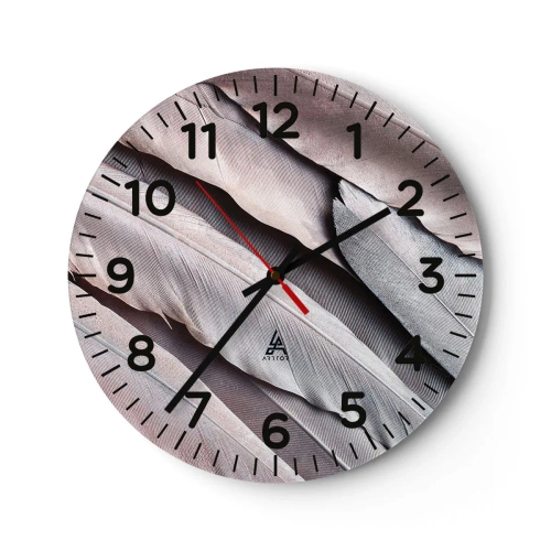 Wall clock - Clock on glass - In Pink Silverness - 40x40 cm