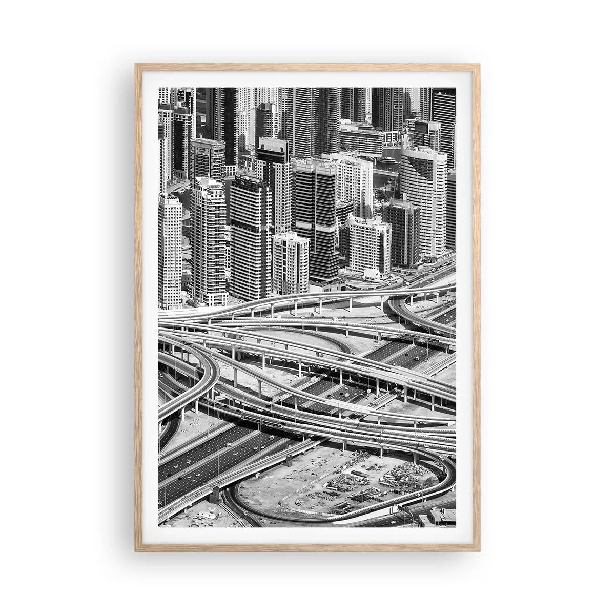 Poster in light oak frame - Dubai - Impossible City - 70x100 cm