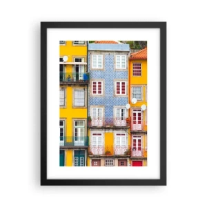 Poster in black frame - Colours of Old Town - 30x40 cm