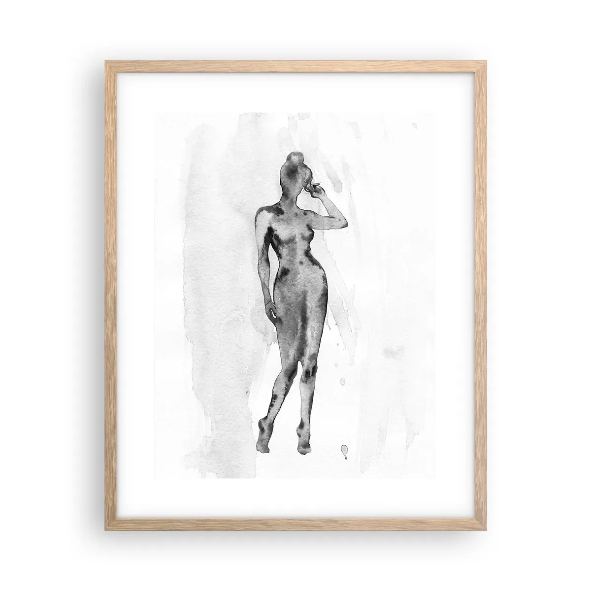 Poster in light oak frame - Study of Ideal of Feminity - 40x50 cm