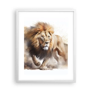 Poster in white frmae - King is on the Move - 40x50 cm