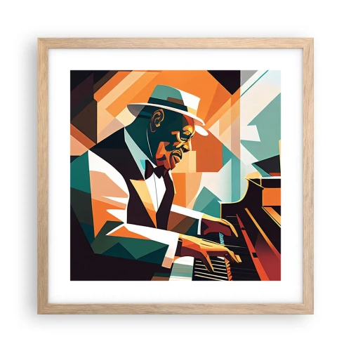 Poster in light oak frame - All that Jazz - 40x40 cm
