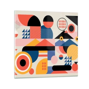 Glass picture - Composition: Have Fun - 70x70 cm