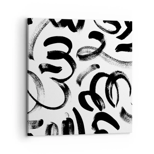 Canvas picture - Black on White - 70x70 cm