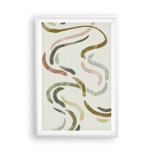 Poster in white frmae - Cheerful Dance of Abstraction - 61x91 cm