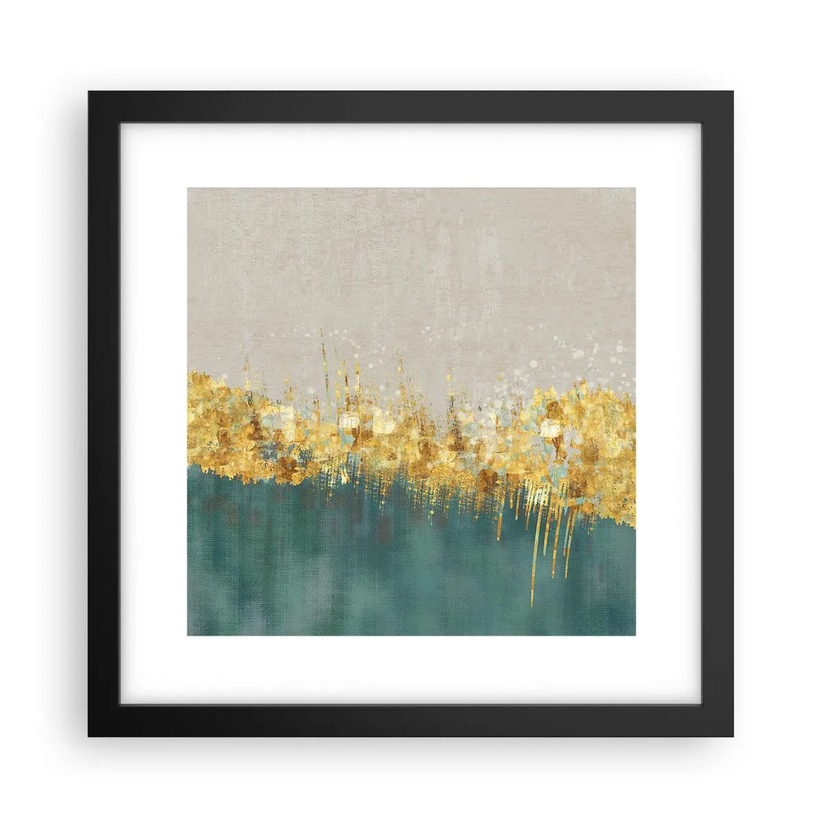 Poster in black frame - Golden Border - 30x30 cm