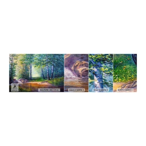 Photo Wallpaper Sample Standard Eco - Idyllic Scenery - Landscape, Forest, River - 100x30 cm