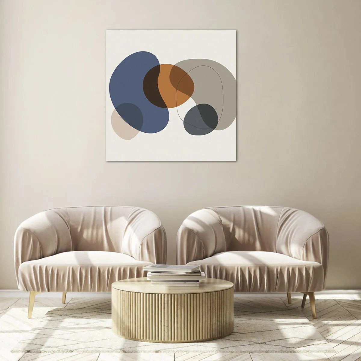 Glass picture - Drops of Colours - 30x30 cm