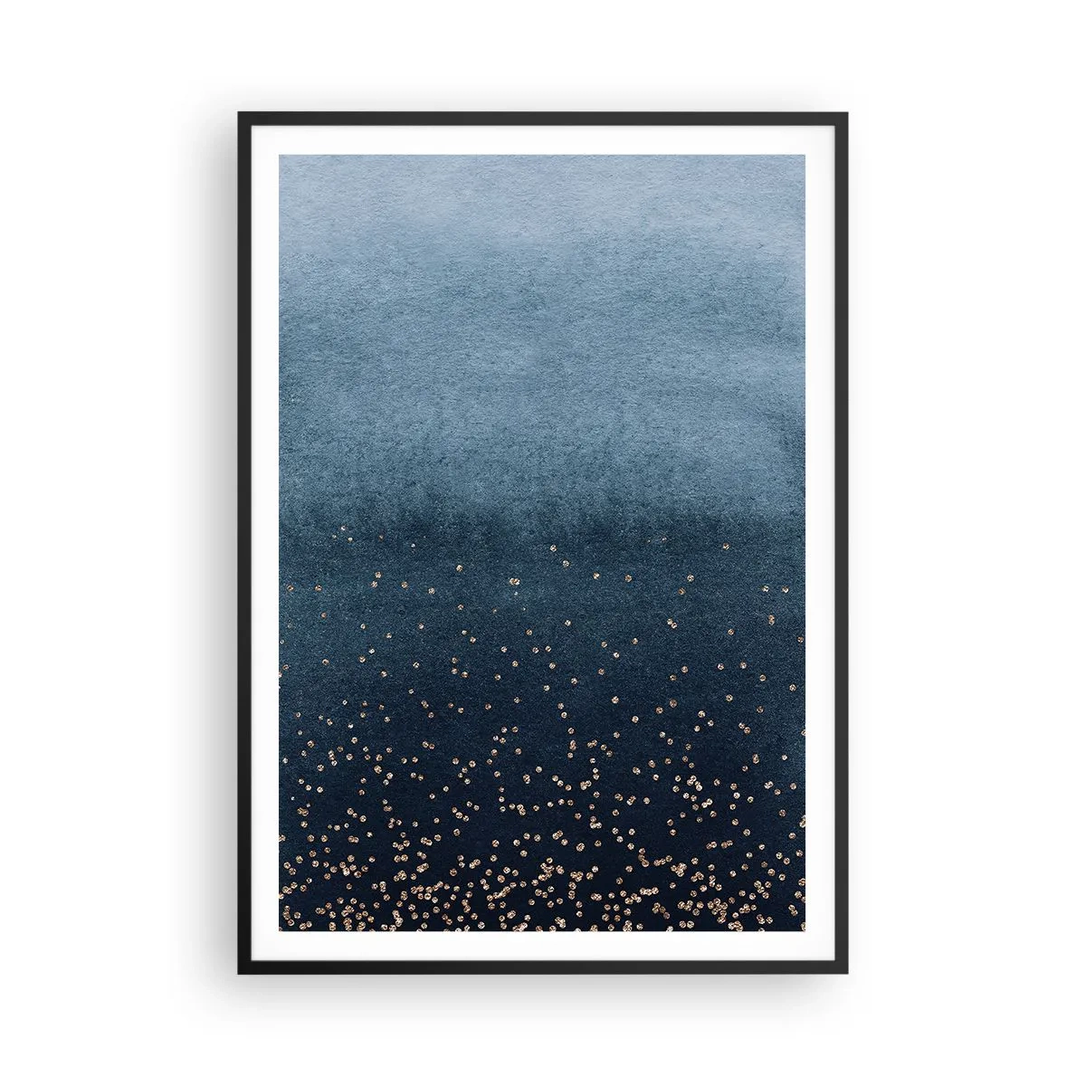 Poster in black frame - Composition - Blue Phases - 70x100 cm