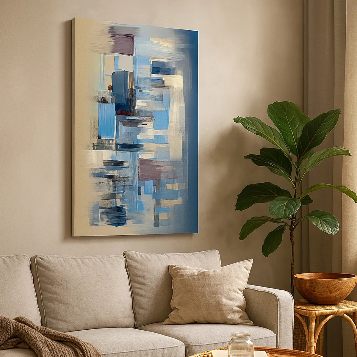 Canvas picture - Blue Construction - 50x70 cm