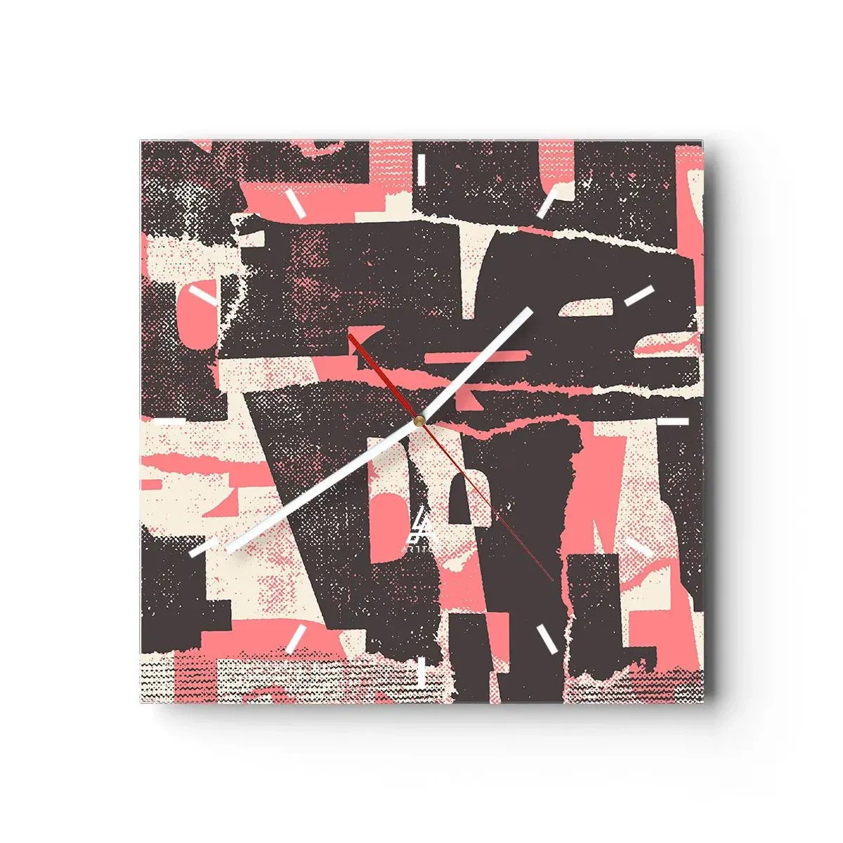 Wall clock - Clock on glass - All that Chaos - 30x30 cm