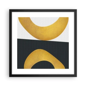 Poster in black frame - First Of All: Gold - 40x40 cm