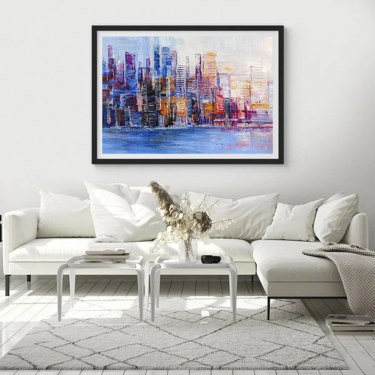 Poster in black frame - Joyful Metropolis - 100x70 cm