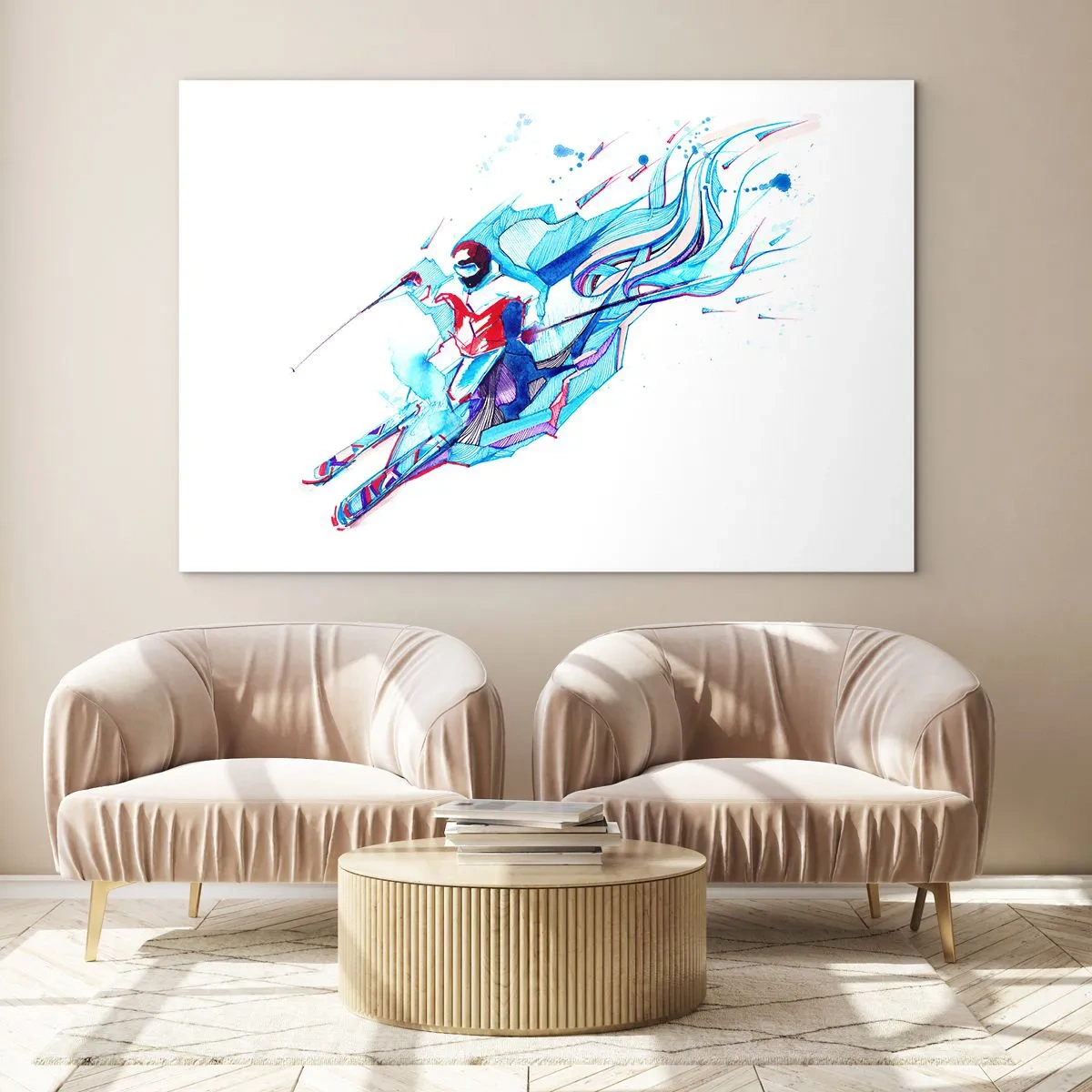 Glass picture - Crazy Race for Joy - 100x70 cm