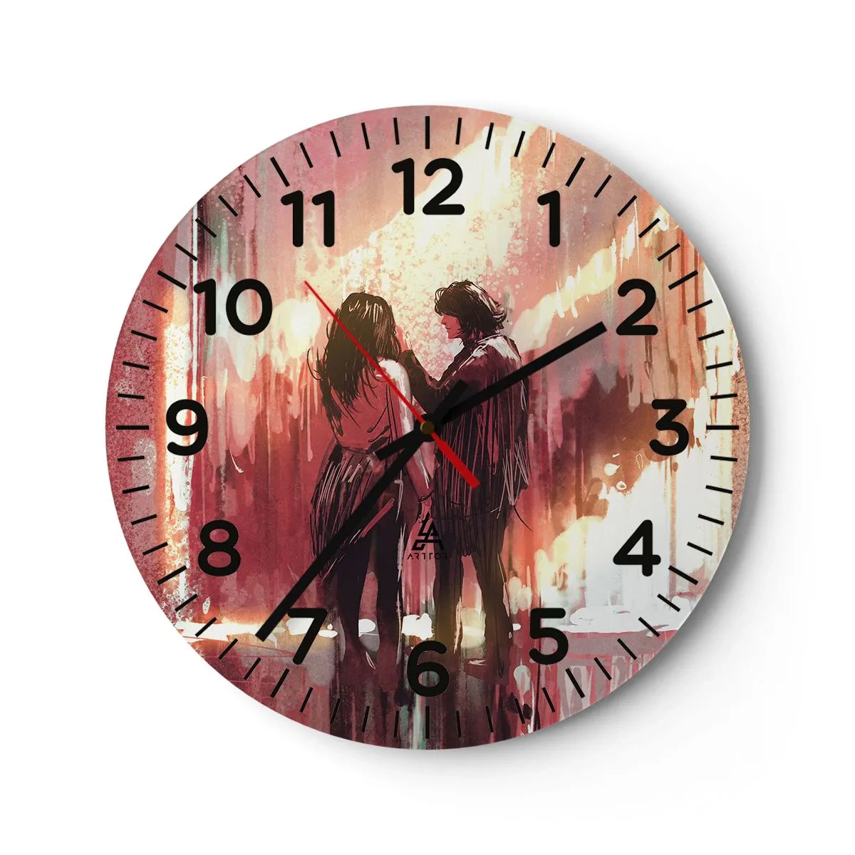 Wall clock - Clock on glass - Eternal Spectacle of Love - 40x40 cm