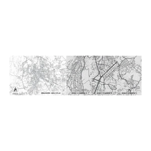 Photo Wallpaper Sample Premium Sand - Roman Circle - City, City map, Rome - 100x30 cm
