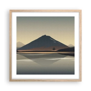 Poster in light oak frame - Mirror Image - 50x50 cm