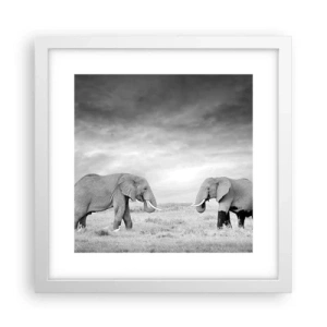 Poster in white frmae - Grey Is Beautiful - 30x30 cm