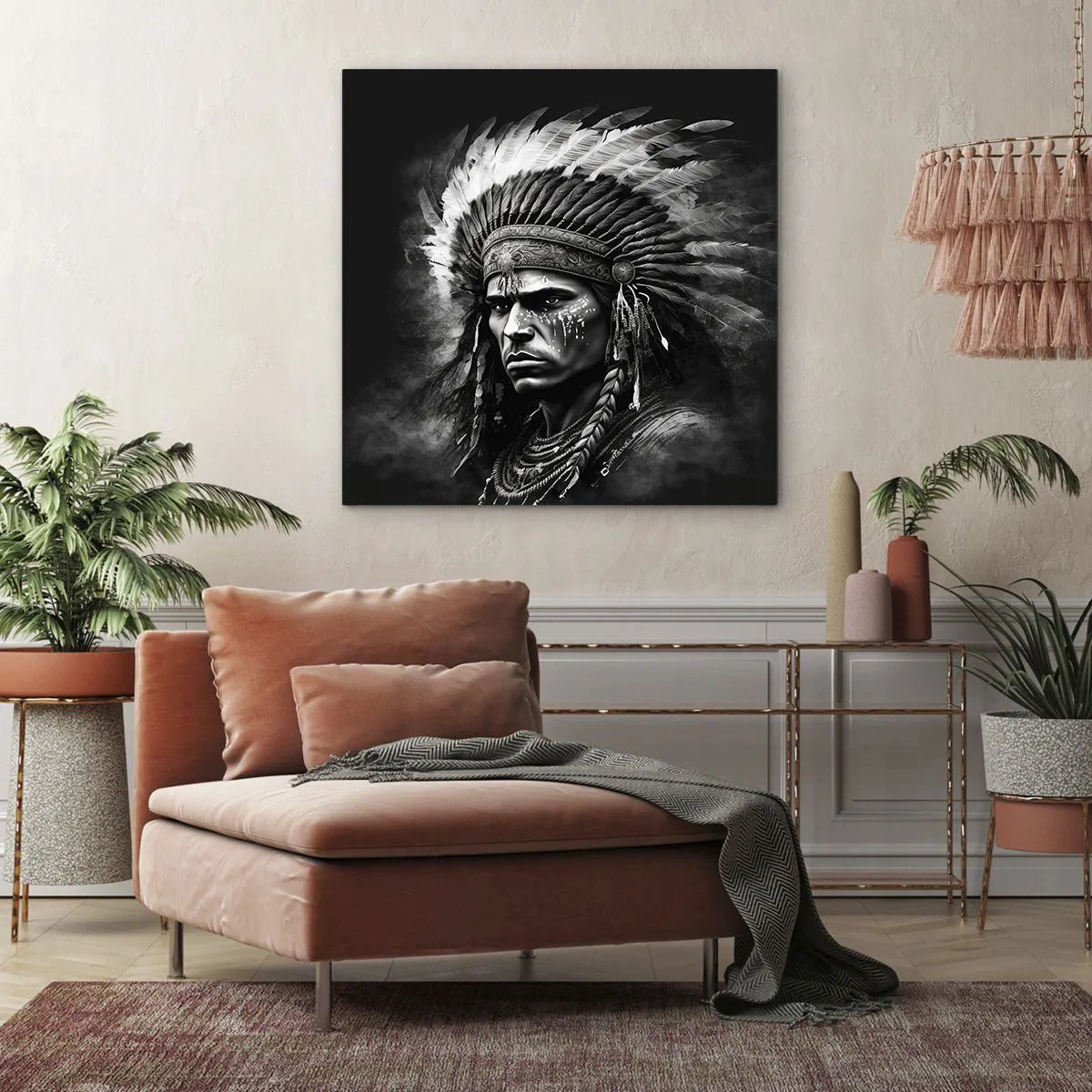 Canvas picture - Chief and Warrior - 50x50 cm