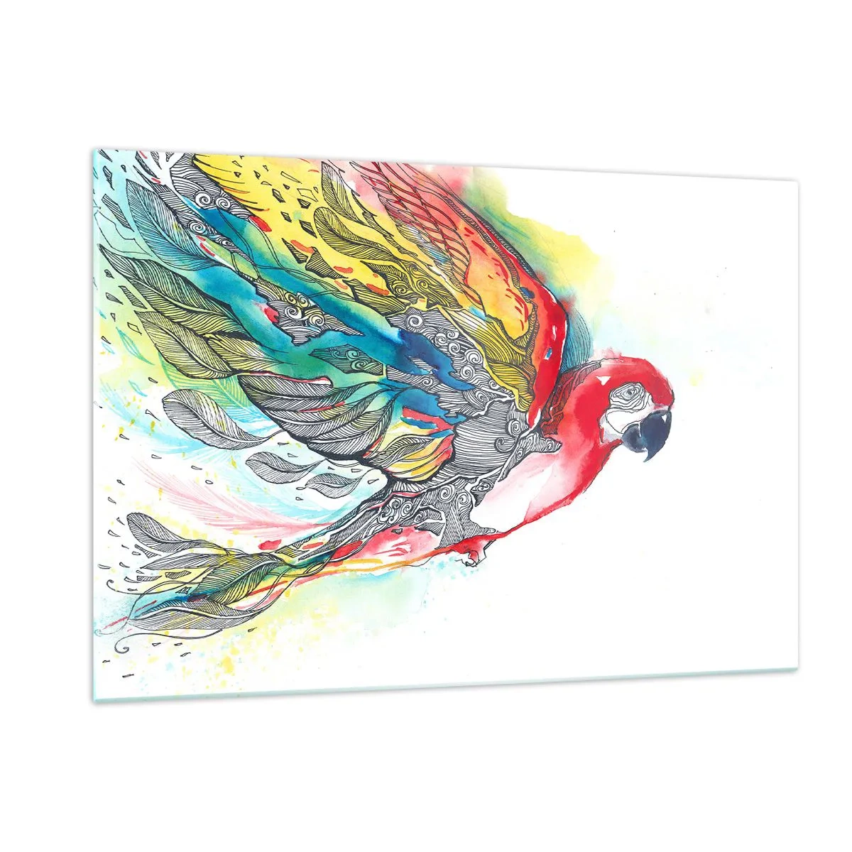 Glass picture - Live Colourfully - 120x80 cm