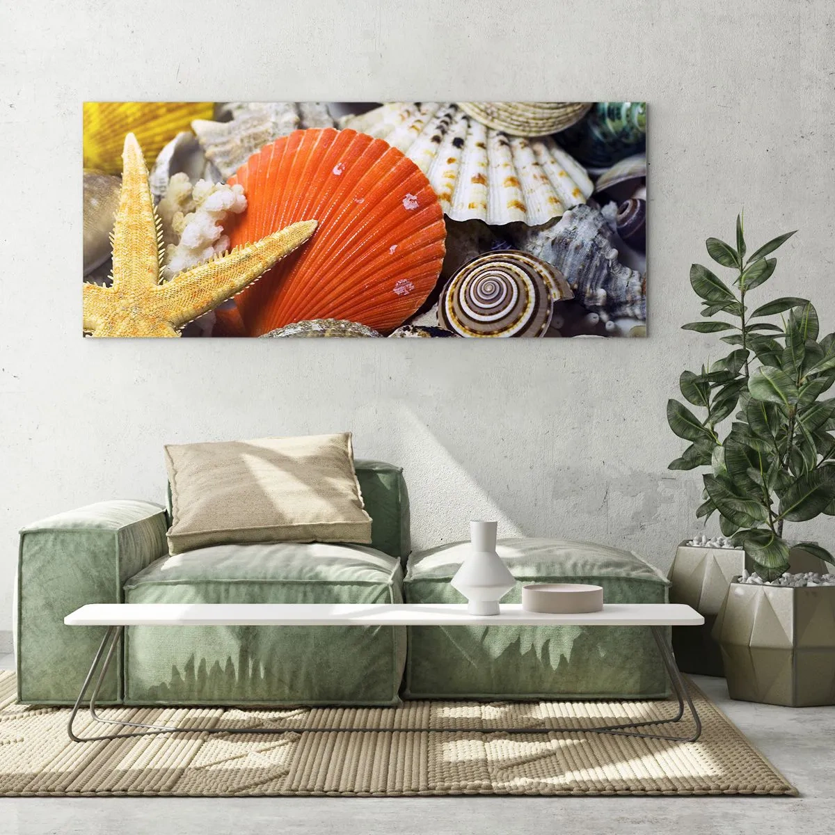 Glass picture - Treasures of the Ocean - 120x50 cm