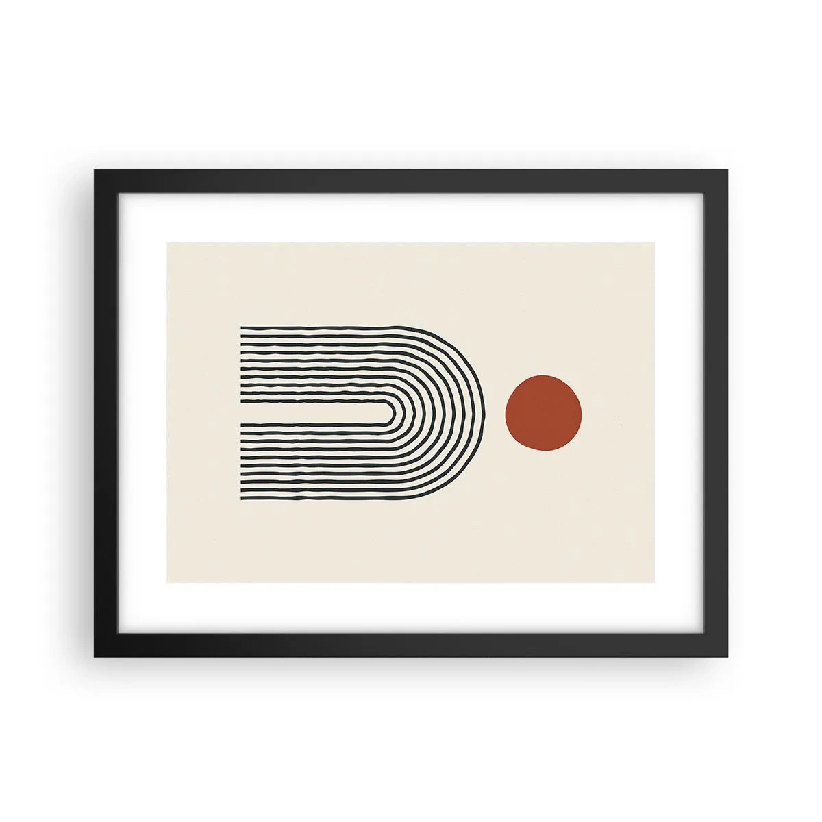 Poster in black frame - Magnetism of Shapes and Colours - 40x30 cm
