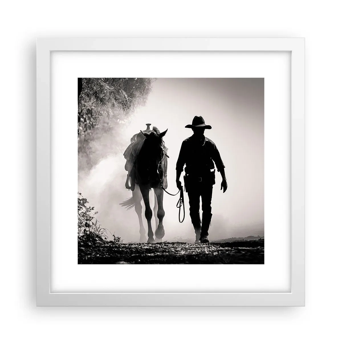 Poster in white frmae - Texan Morning - 30x30 cm