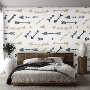 Photo Wallpaper Premium Canvas - Dream of an Archer - Abstraction, Arrow, Boho - 100x70 cm