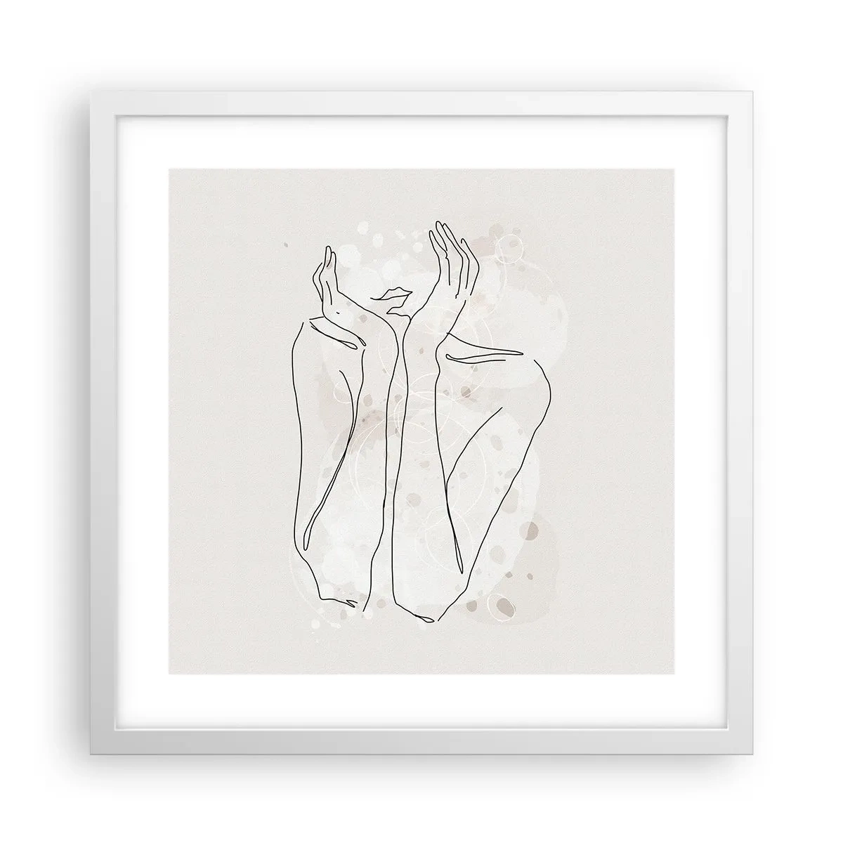 Poster in white frmae - Dreamful Moment - 40x40 cm
