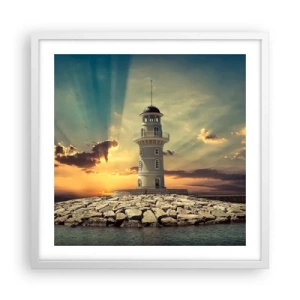 Poster in white frmae - Light, Hope, Beauty - 50x50 cm