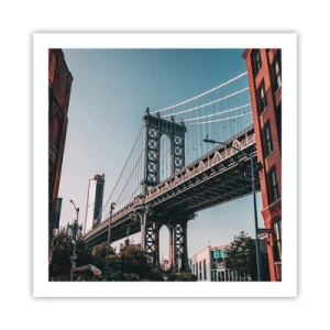 Poster - Over the City Waves - 60x60 cm