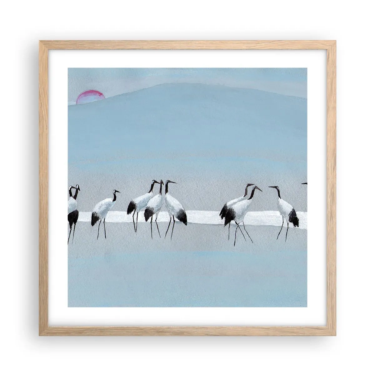 Poster in light oak frame - After a Hot Day - 50x50 cm