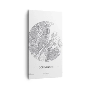 Canvas picture - Anatomy of Copenhagen - 55x100 cm