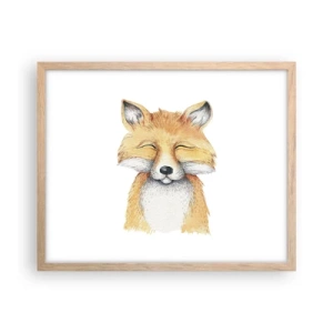 Poster in light oak frame - Fox Moods - 50x40 cm