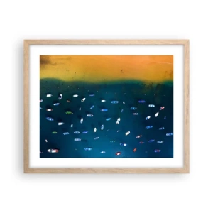 Poster in light oak frame - Holiday Game - 50x40 cm