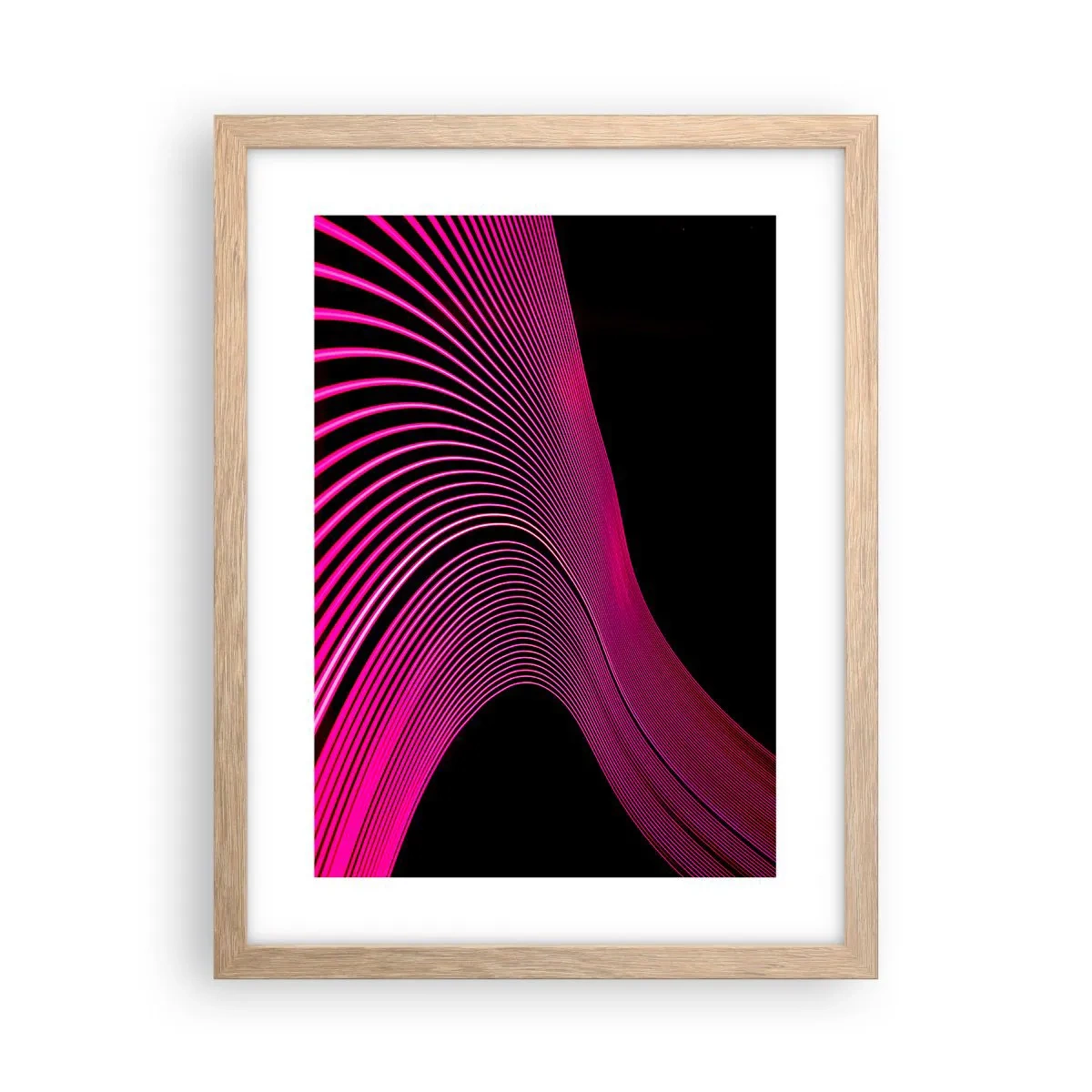 Poster in light oak frame - Alley of Light - 30x40 cm