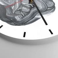 Clock face with lines