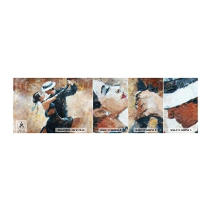 Photo Wallpaper Sample Self-Adhesive Deluxe Sticker - Rudolf Valentino Style - Abstraction, Dance, Tango - 100x30 cm