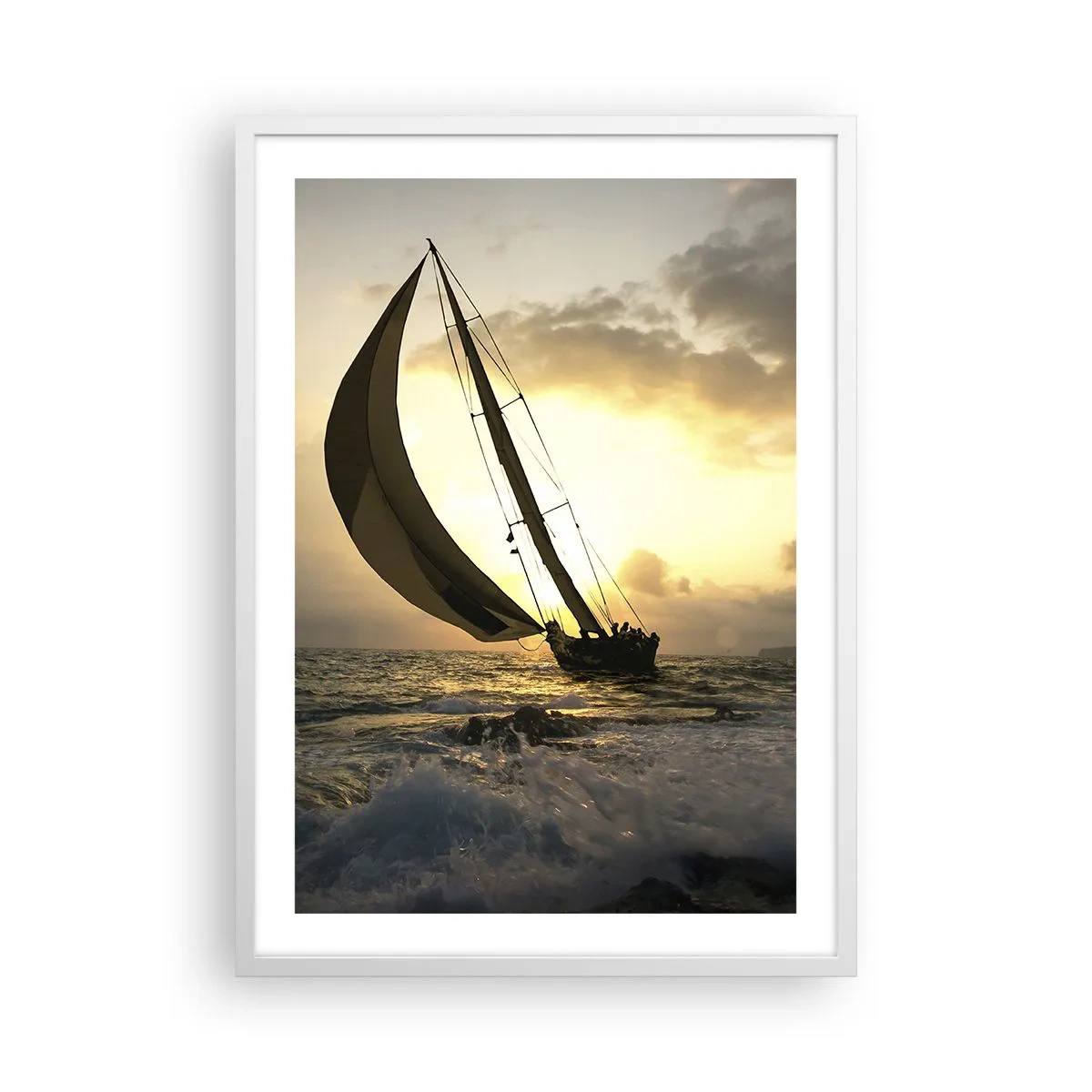Poster in white frmae - With and against the Wind - 50x70 cm