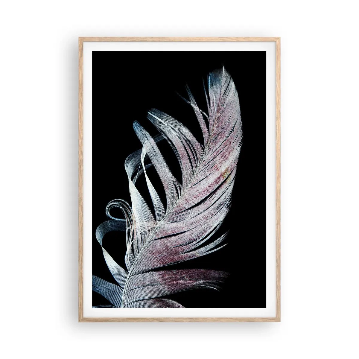 Poster in light oak frame - Think about Touch - 70x100 cm