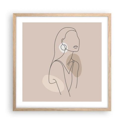 Poster in light oak frame - Icon of Girlhood - 50x50 cm