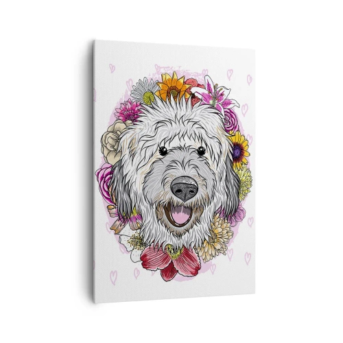 Canvas picture - Puppy Joy - 70x100 cm