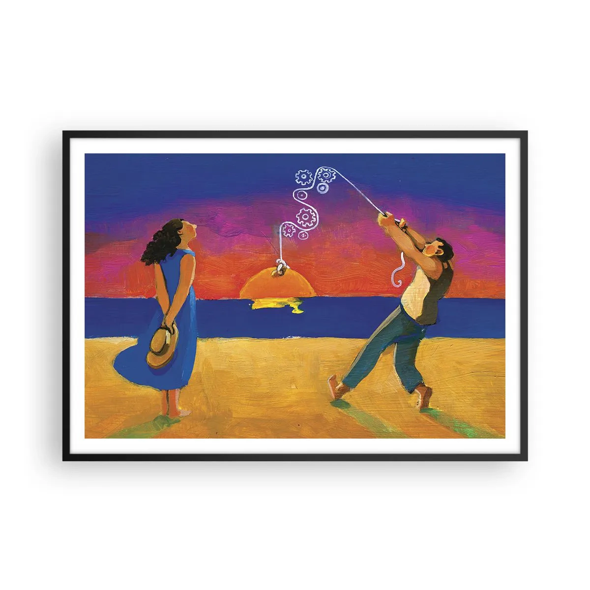 Poster in black frame - More than a Star from the Sky - 100x70 cm
