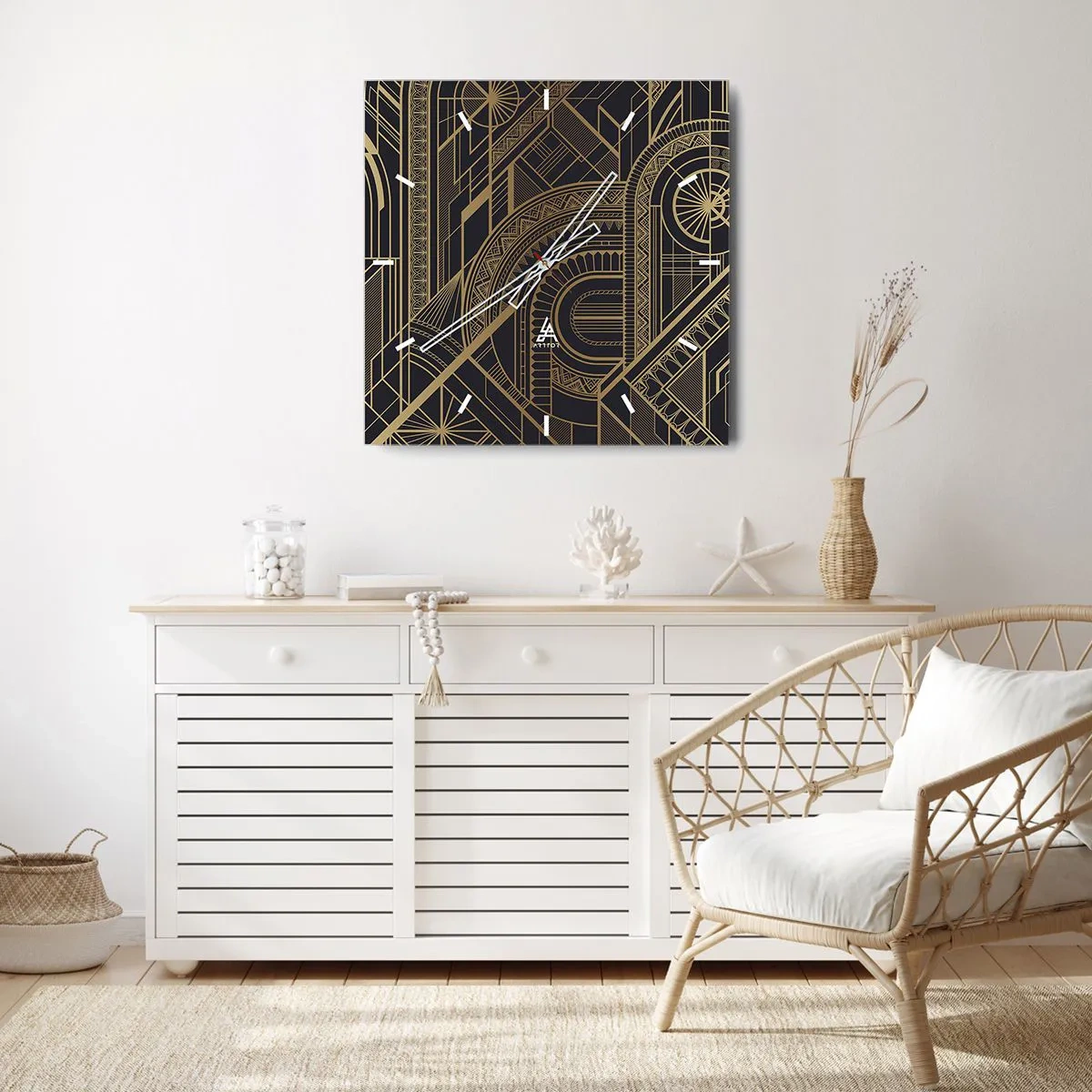 Wall clock - Clock on glass - Concepts, Ideas, Plans - 40x40 cm