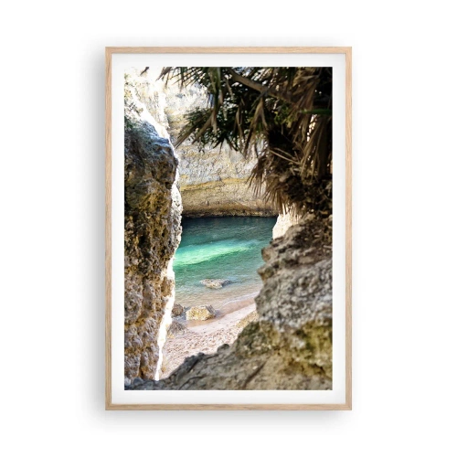 Poster in light oak frame - Turquoise Bay - 61x91 cm