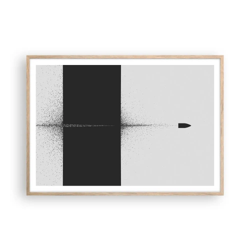 Poster in light oak frame - Straight to the Point - 100x70 cm