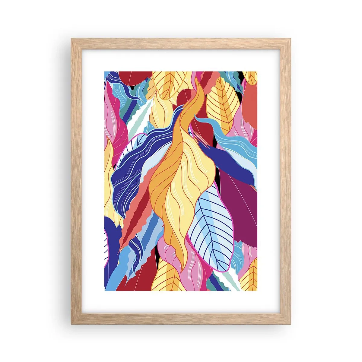 Poster in light oak frame - Queen of Mess - 30x40 cm